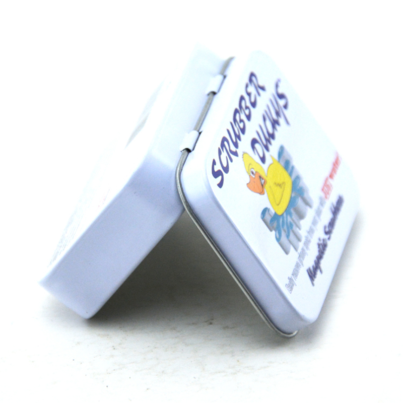 Caixa retangular da lata do metal à moda feito sob encomenda mini para a embalagem da hortelã dos doces