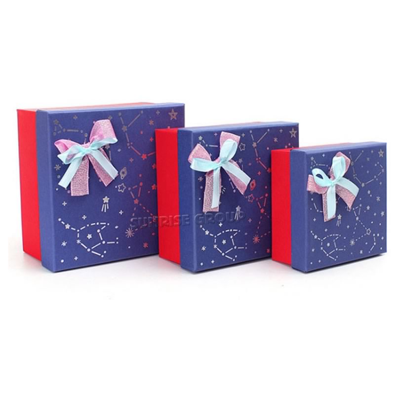 Papel impresso caixa de presente de embalagem de doces de presente de Natal personalizado