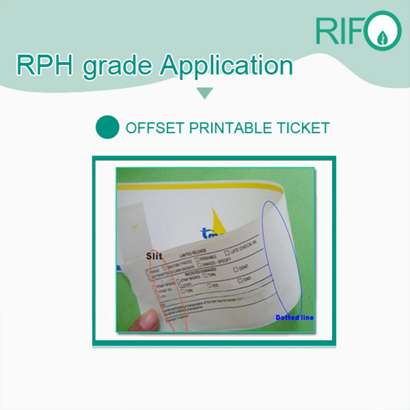 Papel Sintético Branco Rph-100 BOPP para Materiais de Revista Imprimíveis Offset