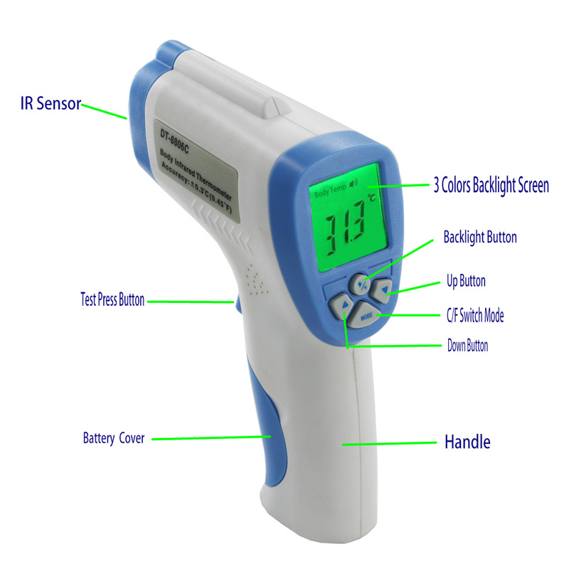 Precisão de + -0.3C / 0.54F e 32 a 43Celsius Termômetro clínico da escala de temperatura para crianças e adultos Velhos homens etc.