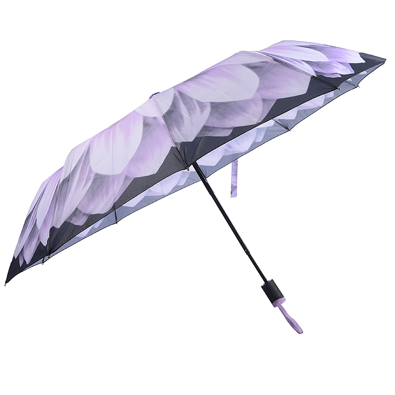 Guarda-chuva UV do guarda-chuva UV da dobra da função 3 do auto superior avaliado relativo à promoção do produto