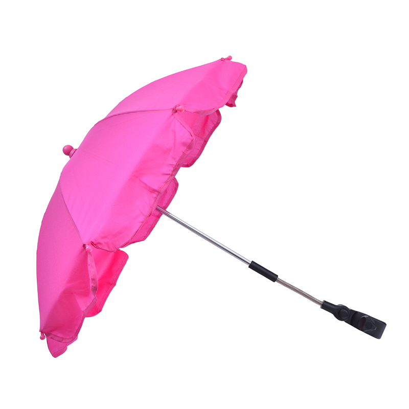guarda-chuva da braçadeira do carrinho de bebê do carro cor-de-rosa em 14 polegadas