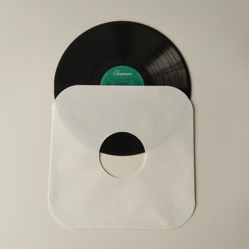 12 Livro Branco LP Record Sleeve 33 RPM Cantos Redondos Com Furo