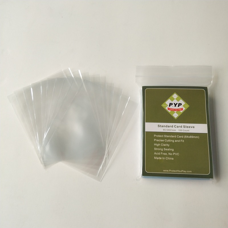 Luva padrão do jogo de cartas da luva 63.5x88mm do cartão do pro-ajuste de cristal claro