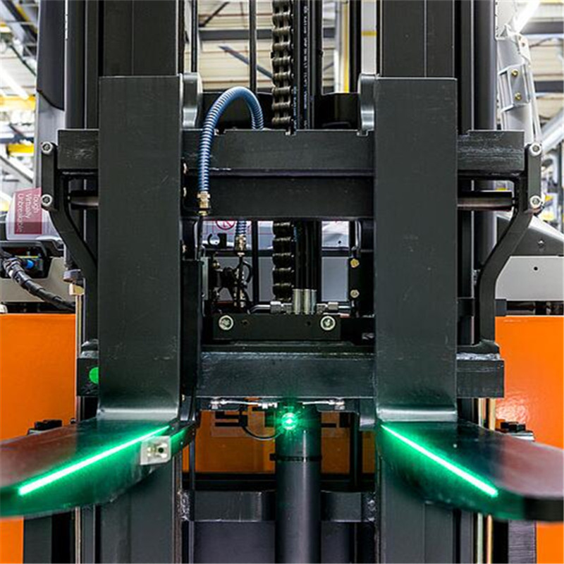Sistemas de guia de laser de empilhadeira inofensivo de feixe verde ou vermelho