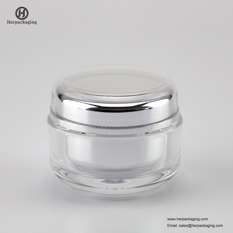 HXL228 luxo rodada frasco cosmético acrílico vazio