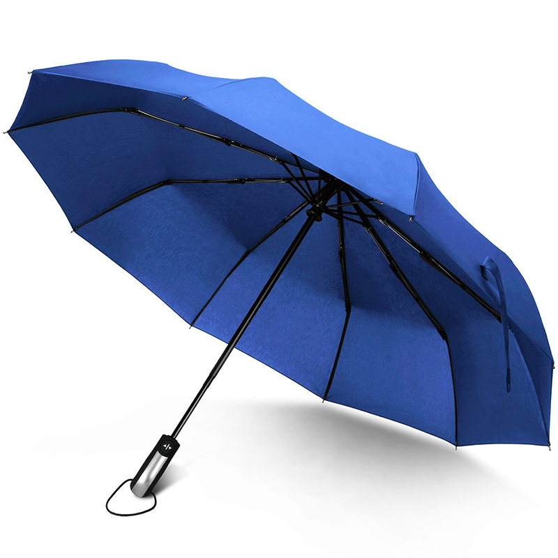 10 costelas guarda-chuva de chuva automática aberta e automática de 3 dobras com impressão personalizada