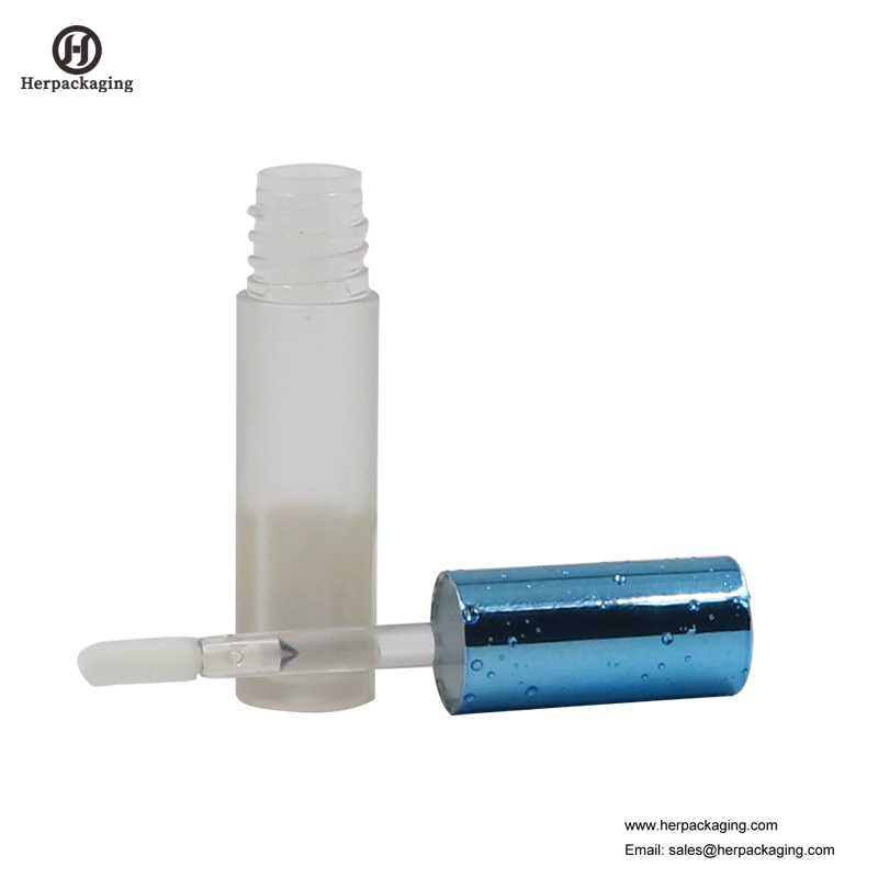 HCL303 Clear Plastic Tubos vazios de brilho labial para produtos cosméticos coloridos reuniram-se aplicadores de brilho labial