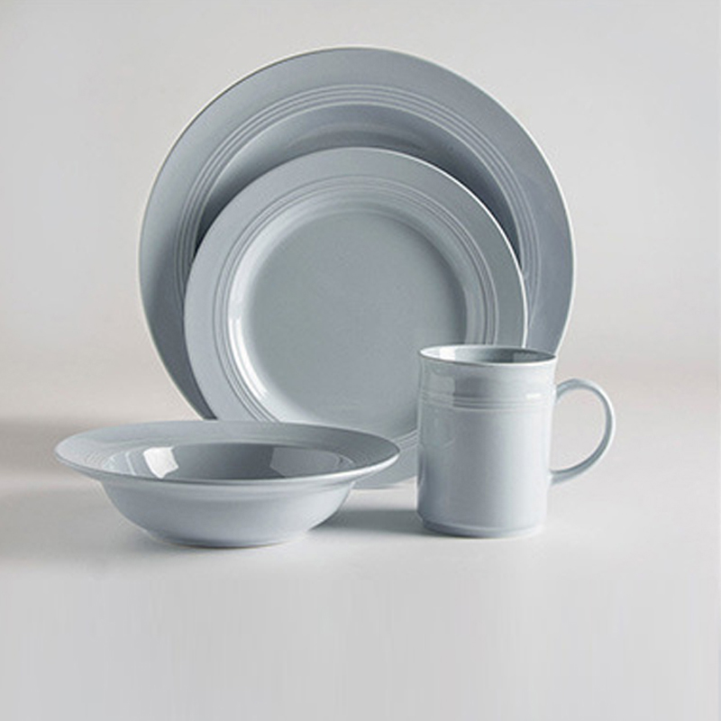 fornecedor china todos os tipos de restaurante do hotel serviço de jantar de cerâmica louça de mesa design branco conjunto de jantar de porcelana cerâmica