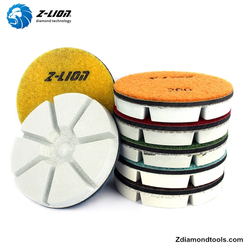 Z-LION ZL-16AD Resinas para polimento de diamante com concreto seco e discos de polimento
