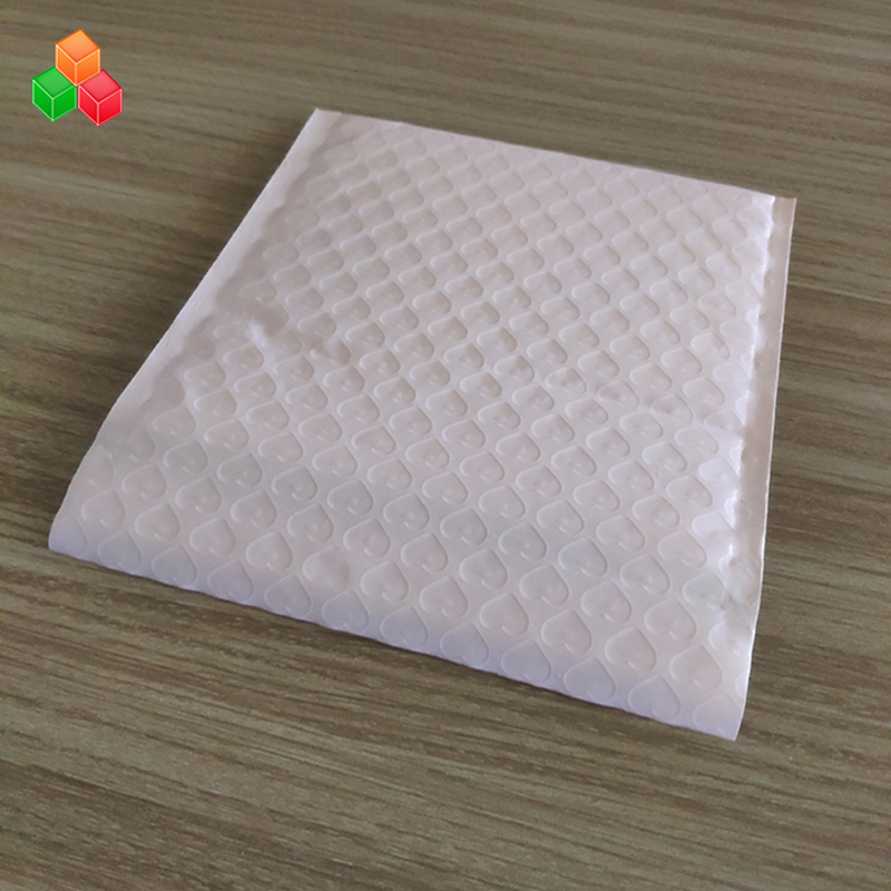 Tamanho personalizado embalagem de transporte à prova de choque filme perolado bolha mailer / saco impermeável durável branco rosa filme perolado