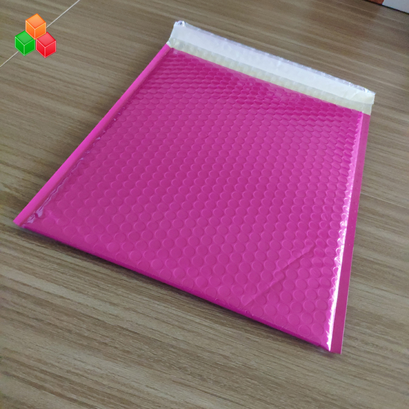 Tamanho personalizado embalagem de transporte à prova de choque filme perolado bolha mailer / saco impermeável durável branco rosa filme perolado