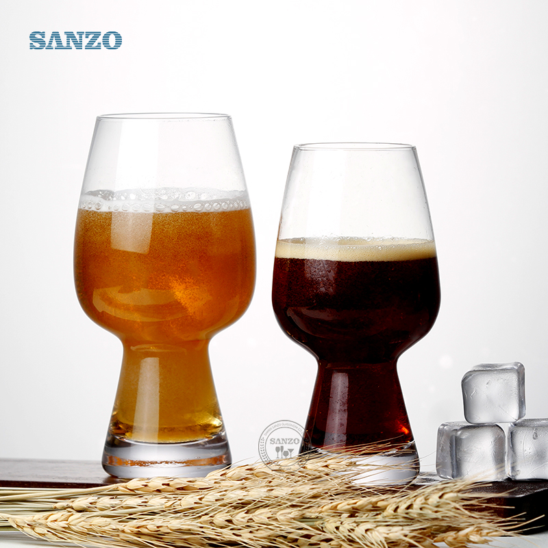 Sanzo publicidade vidro de cerveja com punho personalizado gravado logotipo lata de vidro de vidro vidro de cerveja pepsi
