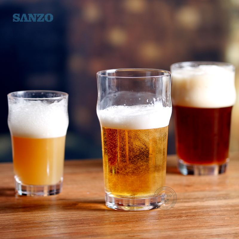 Sanzo vidro de cerveja de 8 onças vidro de cerveja personalizado vidro de cerveja do partido