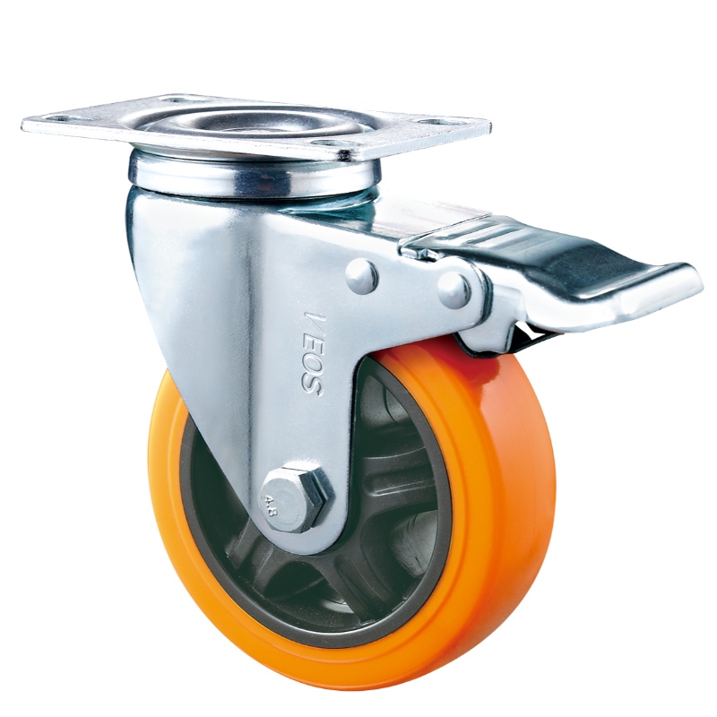Serviço médio - Carcaça cromada com roda TPE laranja17