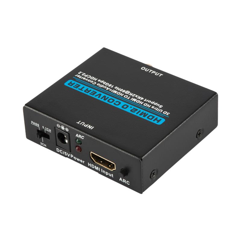 V2.0 Extrator de áudio HDMI HDMI para HDMI + conversor de áudio Suporte 3D Ultra HD 4Kx2K a 60Hz HDCP 2.2 18Gbps