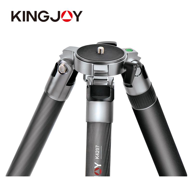 Kingjoy Profissional Flexível De Fibra De Carbono Câmera De Vídeo Tripé K4207