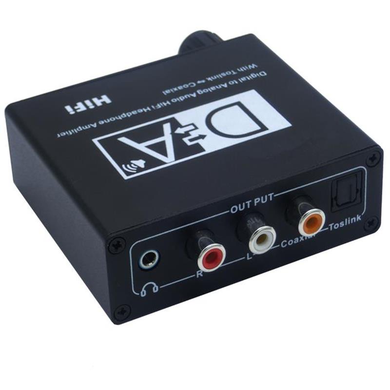 Amplificador de auscultadores HiFi de áudio digital a analógico com áudio coaxial da Toslink