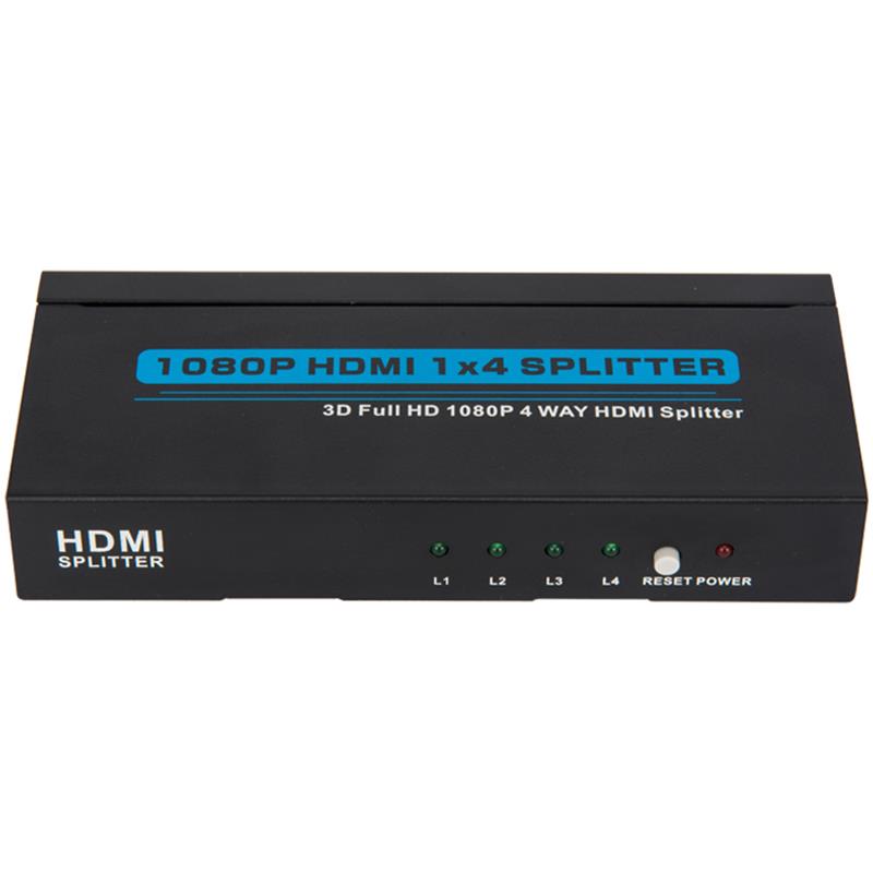 4 portas HDMI 1x4 Splitter Suporte 3D Full HD 1080P