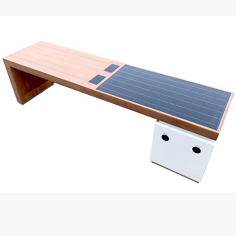 Banco de Dados Inteligente para Mobiliário Solar Powered Phone Charging WiFi Access Outdoor Furniture Smart Bench