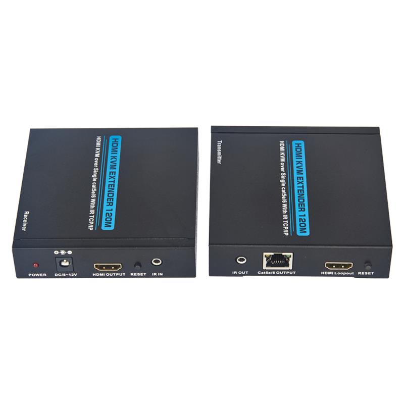 Extensor HDMI KVM 100m sobre Single cat5e / 6 Suporte Full HD 1080P TCP / IP