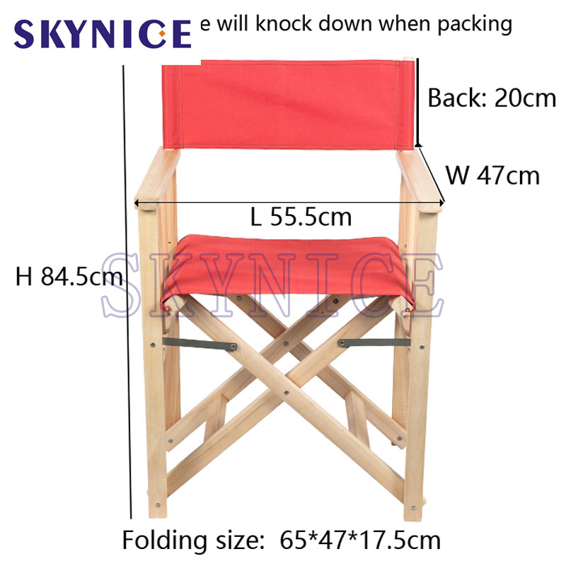 Logótipo personalizado de Venda a Quente Cadeiras de Directores Canvas Wooden