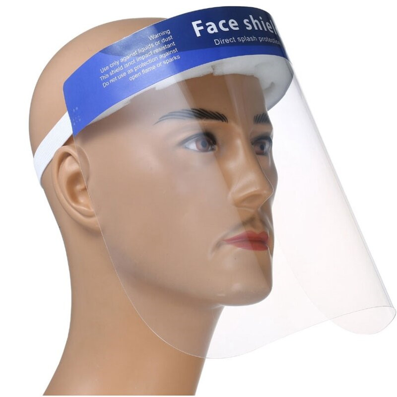 Escudo de protecção de vidro anti-Saliva à Prova de Vento Escudo de segurança à Prova de pó Escudo de rosto cheio Capa facial Homens Mulheres