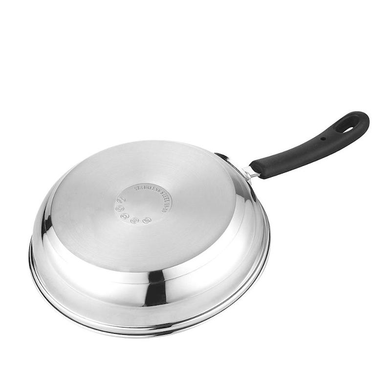 frigideira wok aço inoxidável com tampa