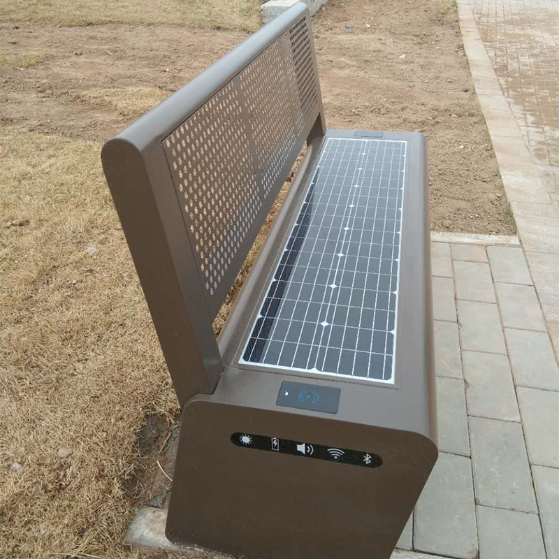Preço de fábrica de carregamento sem fio Assentos urbanos Fabricante de banco de jardim solar
