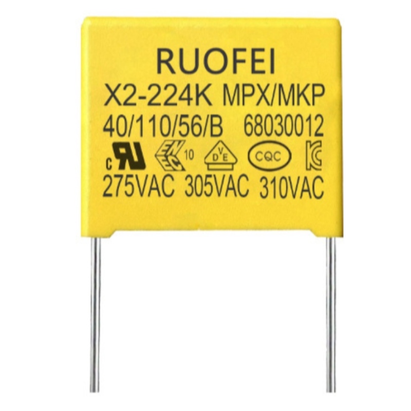 Capacitores de filme RUOFEI classe X2 capacitor de caixa de segurança 275V capacitor AC mkp x2 capacitor, com vários certificados