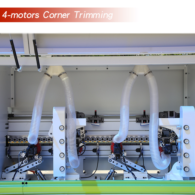 Configuração facultativa Da máquina de Banda de arestas: 4-motores Corner Trimming/ Dual Rail Quick End Trimming