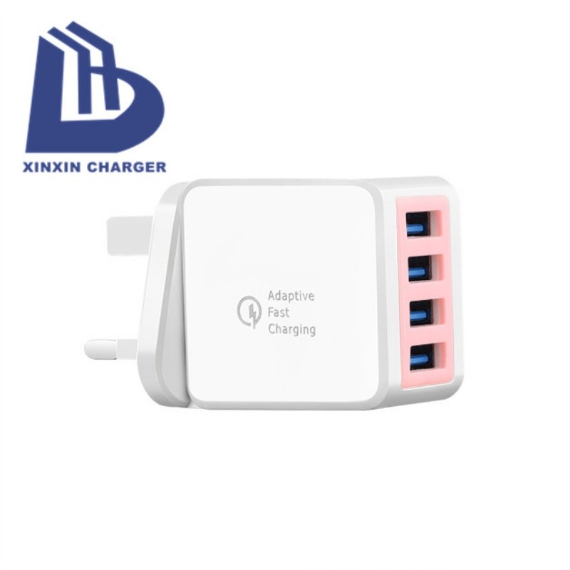Plug 2.1A 4 Port USB Wall Charger AC Travel Charger Adapter carregador portátil 18W 3.0 carregador rápido