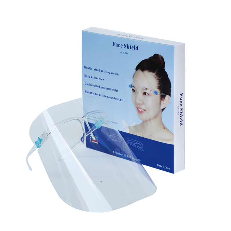Óculos substituíveis anti-nevoeiro transparentes para respingos de rosto protetor facial protetor facial PET para cozinhar