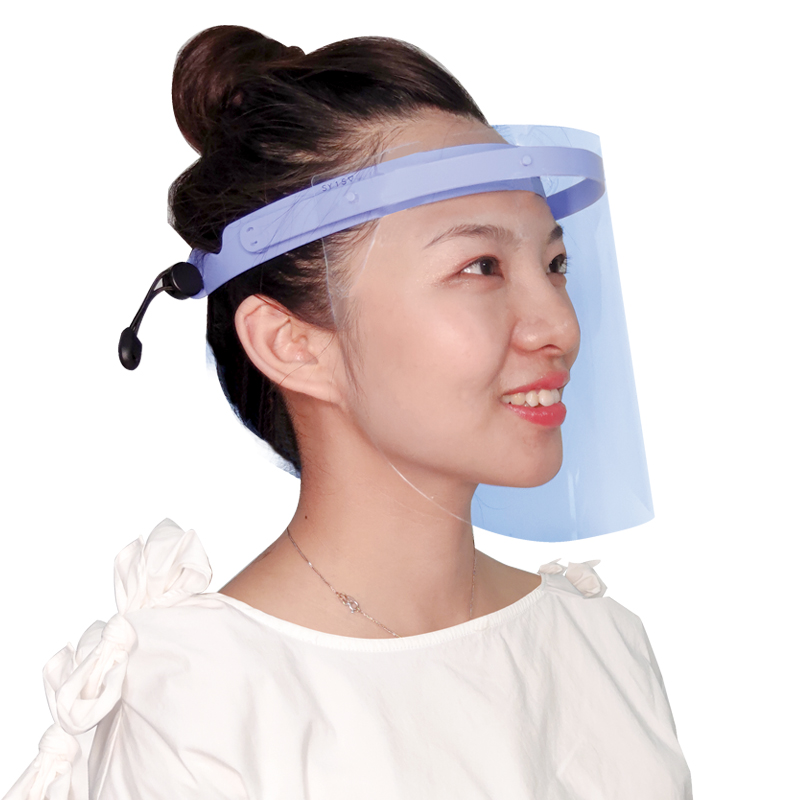 Preço de fábrica Revestimento transparente anti-embaçante 0,25mm viseira ajustável para rosto protetor dental