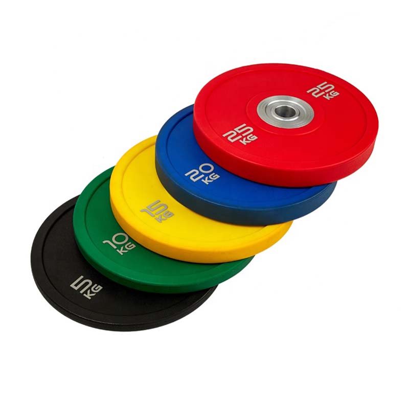 Exercício Competitivo de Slimming Colored Barbell Rubber Personalizado de Alta qualidade Setes Peso Das Plataformas