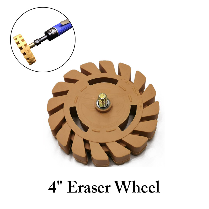 4.o Inch Rubber Eraser Wheel Decal Removal Wheel Decal Car Wallpaper Ferramentas de limpeza cerâmica