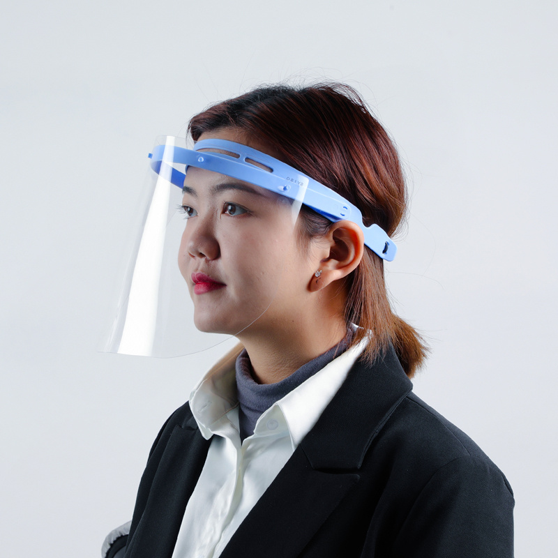 Nova moda anti-nevoeiro totalmente transparente colorido colorido com protetor facial ajustável