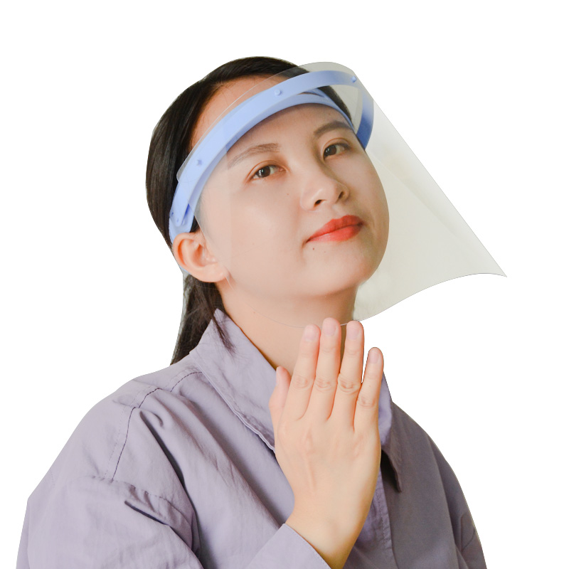 EN 166 Proteção facial anti respingos removível proteção facial proteção facial de plástico com armação ajustável