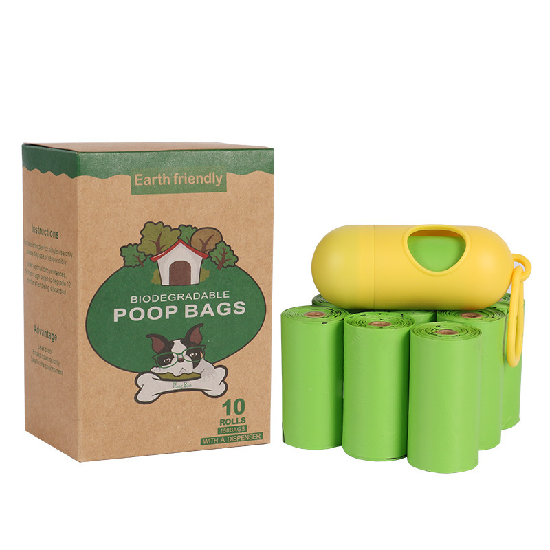 Saco de lixo biodegradável para cães Sacos de cocô ecológicos para cães de boa qualidade Sacos biodegradáveis ​​de amido de milho compostáveis