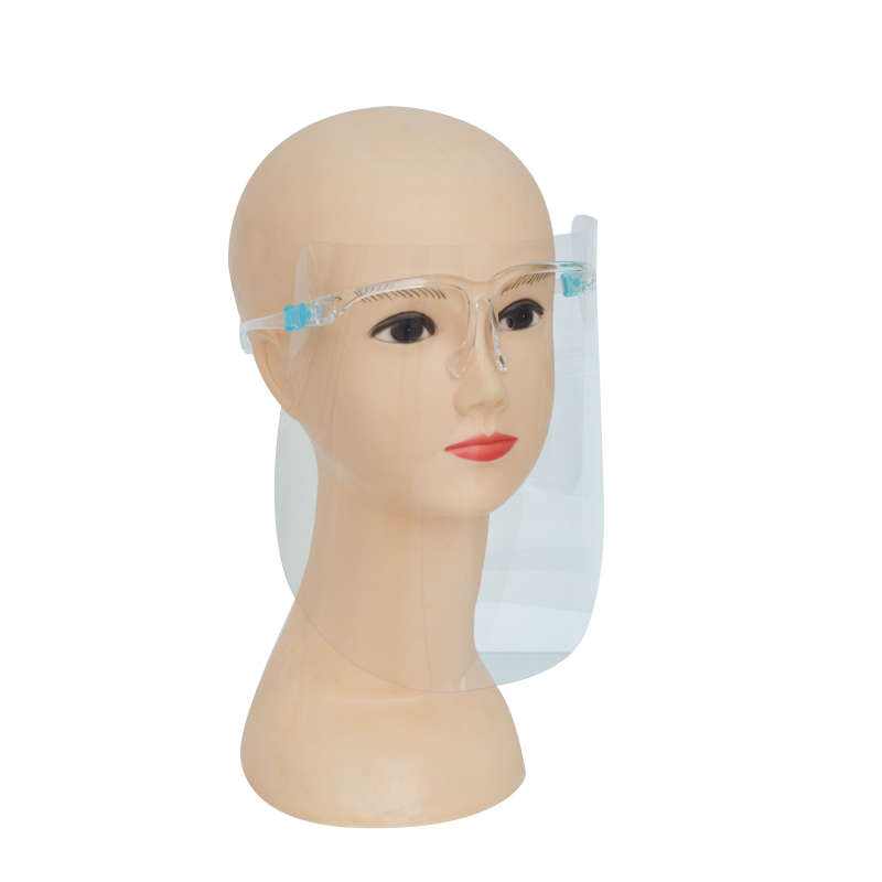 2021 Estoque de fábrica protetor facial completo protetor facial protetor facial transparente para óculos