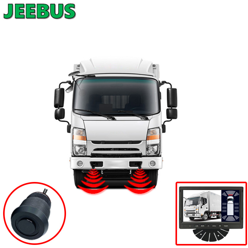 Sistema de monitoramento do sensor de estacionamento de visão de câmera de backup JEEBUS Display do sensor de detecção de radar digital ultrassônico