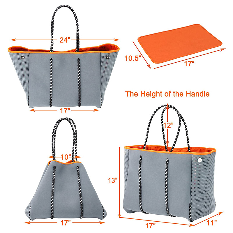 Impressão emneoprene moda bolsa de praia personalizada Tie Dye impermeávelneoprene bolsa de praia