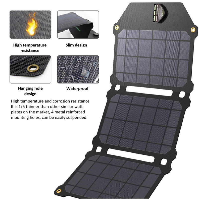 Amazon portátil 5V 21w móvel painel solar saco dobrável carregador de telefone solar solar