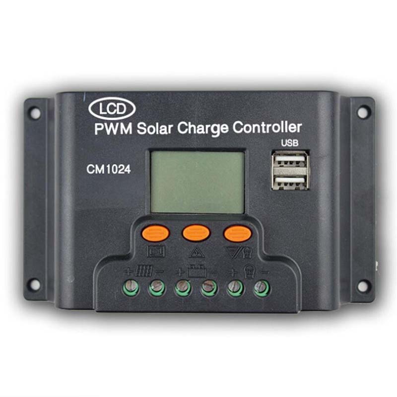CM1024Z LCD Dual USB Solar Charger Controller 10A 20A 12 V/24V Auto Panela Solar Regulador Charge Bateria PWM