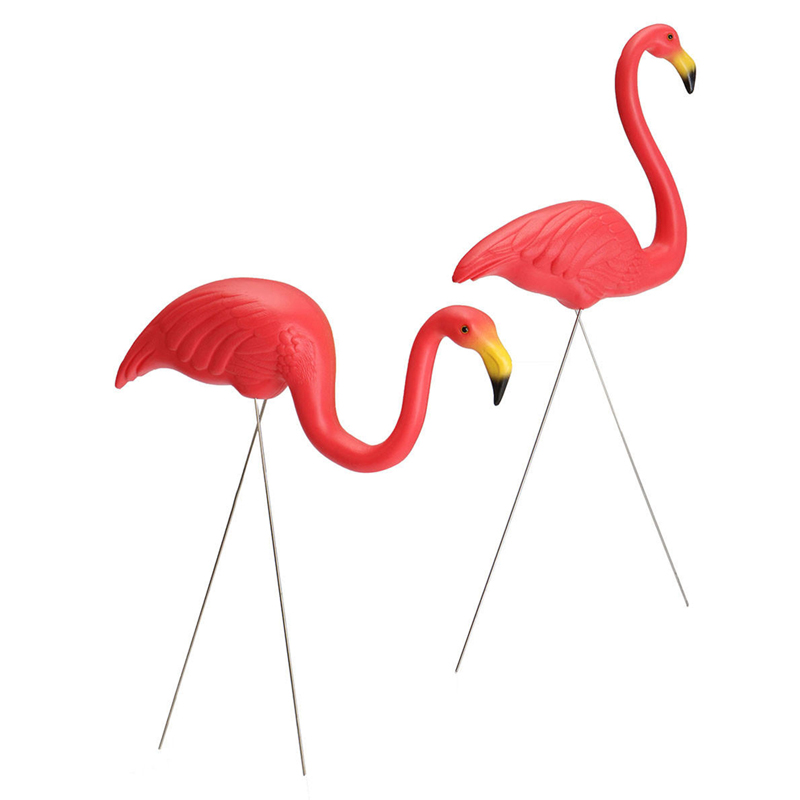 Flamingo rosa jardim plástico jardim gramado arte ornamentos retro brinquedo decoração