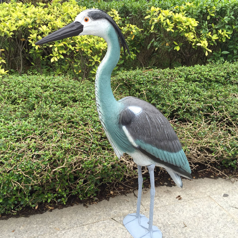 Azul Heron Decoy Plástico Jardim Garden Lawn Art Ornaments Decor