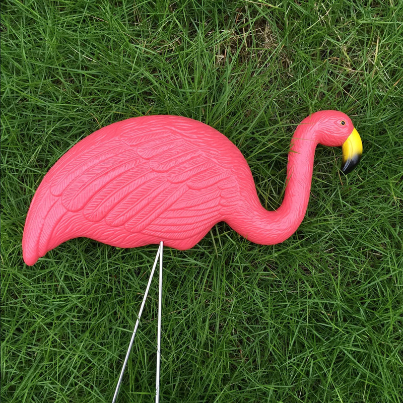 Simulação de plástico Flamingo Decoração de bebê ao ar livre ornamentos ornamentos resina Famingo Figurines Festival de jardim casamento decoração de jardinagem