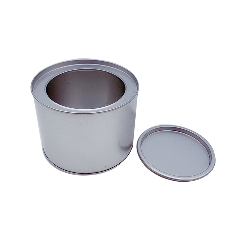 Fábrica Personalizado redondo proteção ambiental caixa de lata de alimentos lata de qualidade com tampa plugue (100mm * 75mm)