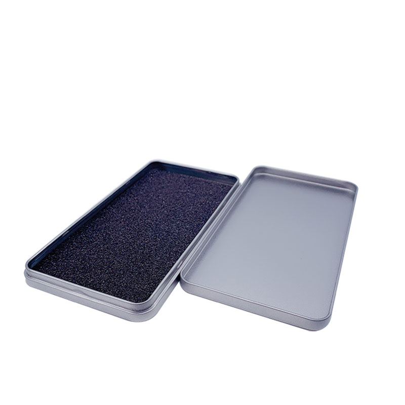 Caixa de telefone celular com tampa quadrada caixa de metal embalagem de presente caixa de metal 170 * 90 * 15mm