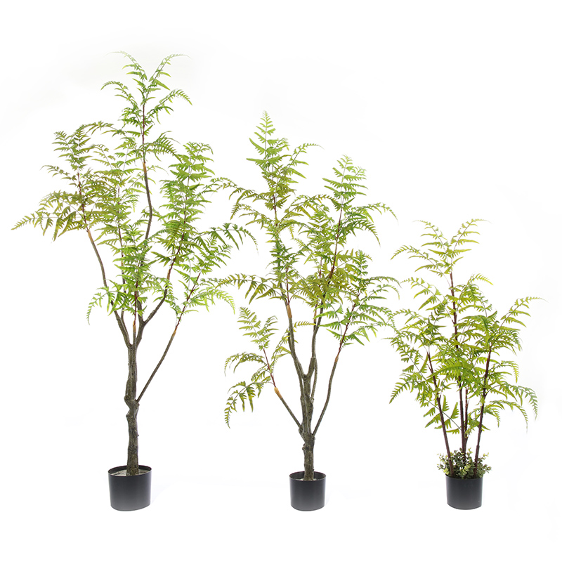 Venda quente realista clorophytum comosum árvore artificial árvore artificial árvore vaso samambaia